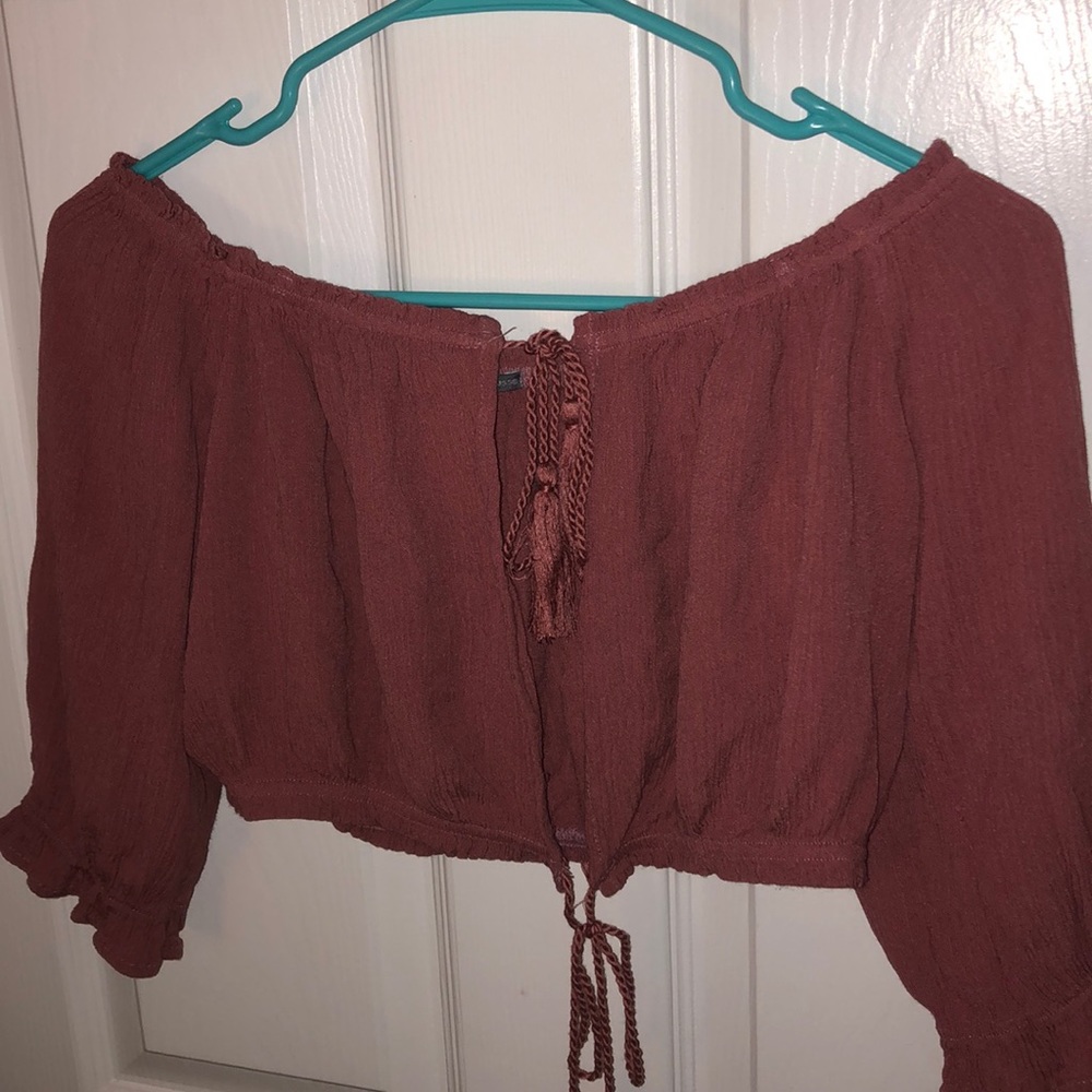 off the shoulder crop top